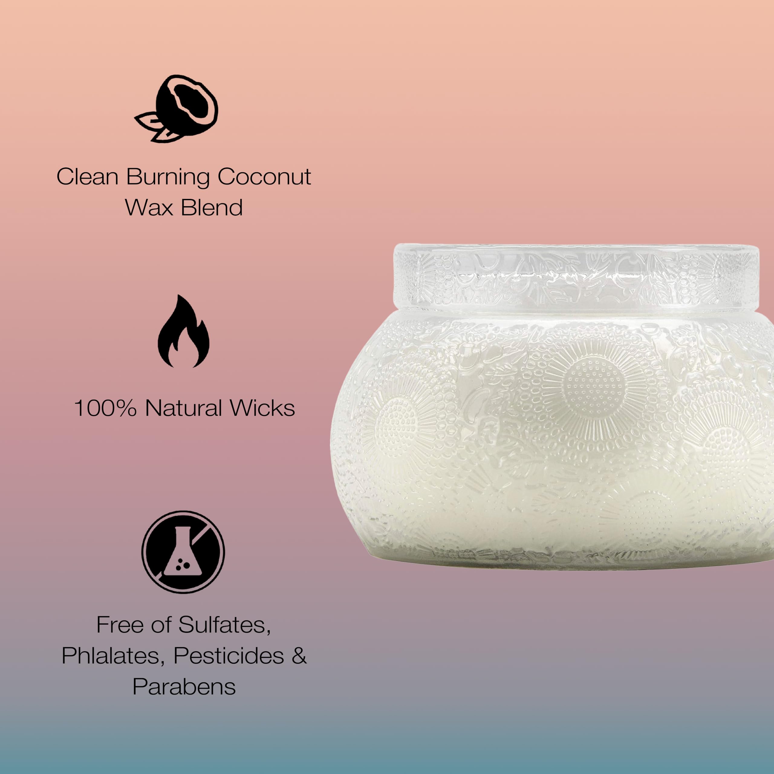 Voluspa Mokara, Glass Chawan Bowl Candle, 14 oz, 50 Hour Burn Time, Coconut Wax for Clean Burning, Handcrafted in the USA