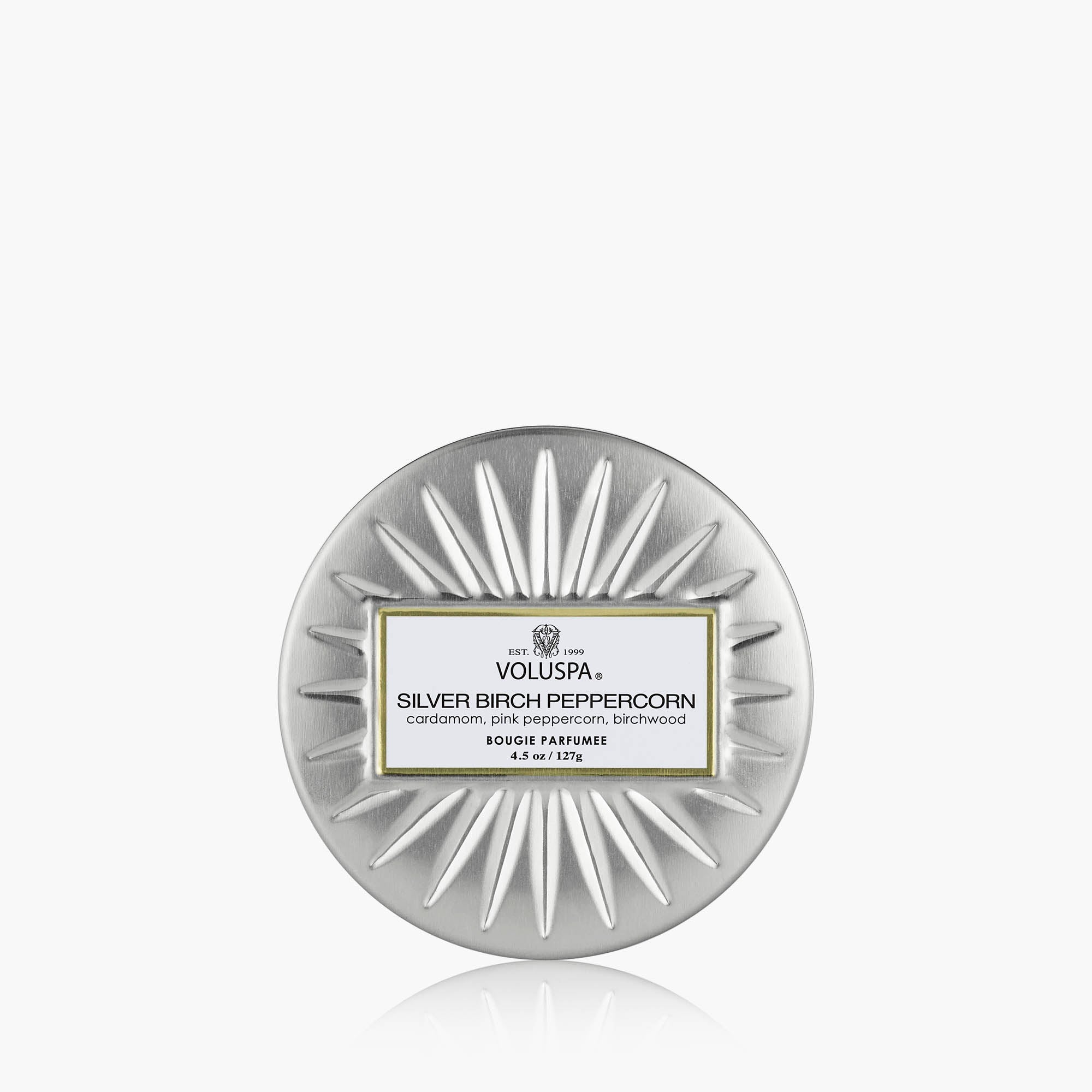 Silver Birch Peppercorn - Mini Tin Candle