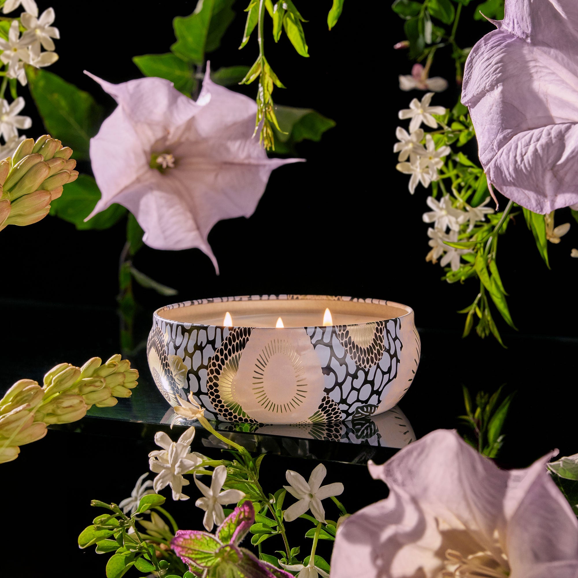 Jasmine Midnight Blooms - 3 Wick Tin Candle