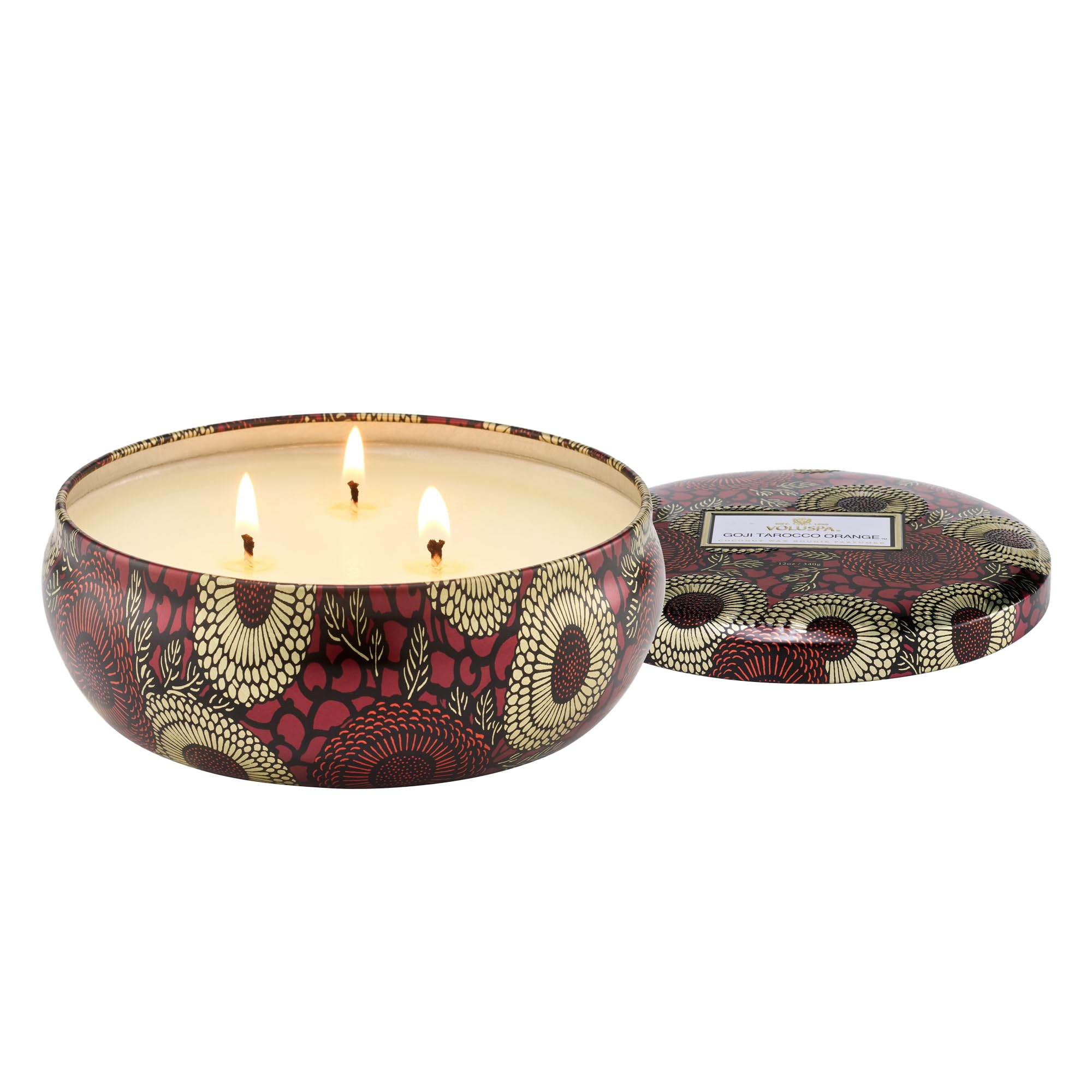 3 Wick Tin Candle - Goji Tarocco Orange by Voluspa for Unisex - 12 oz Candle