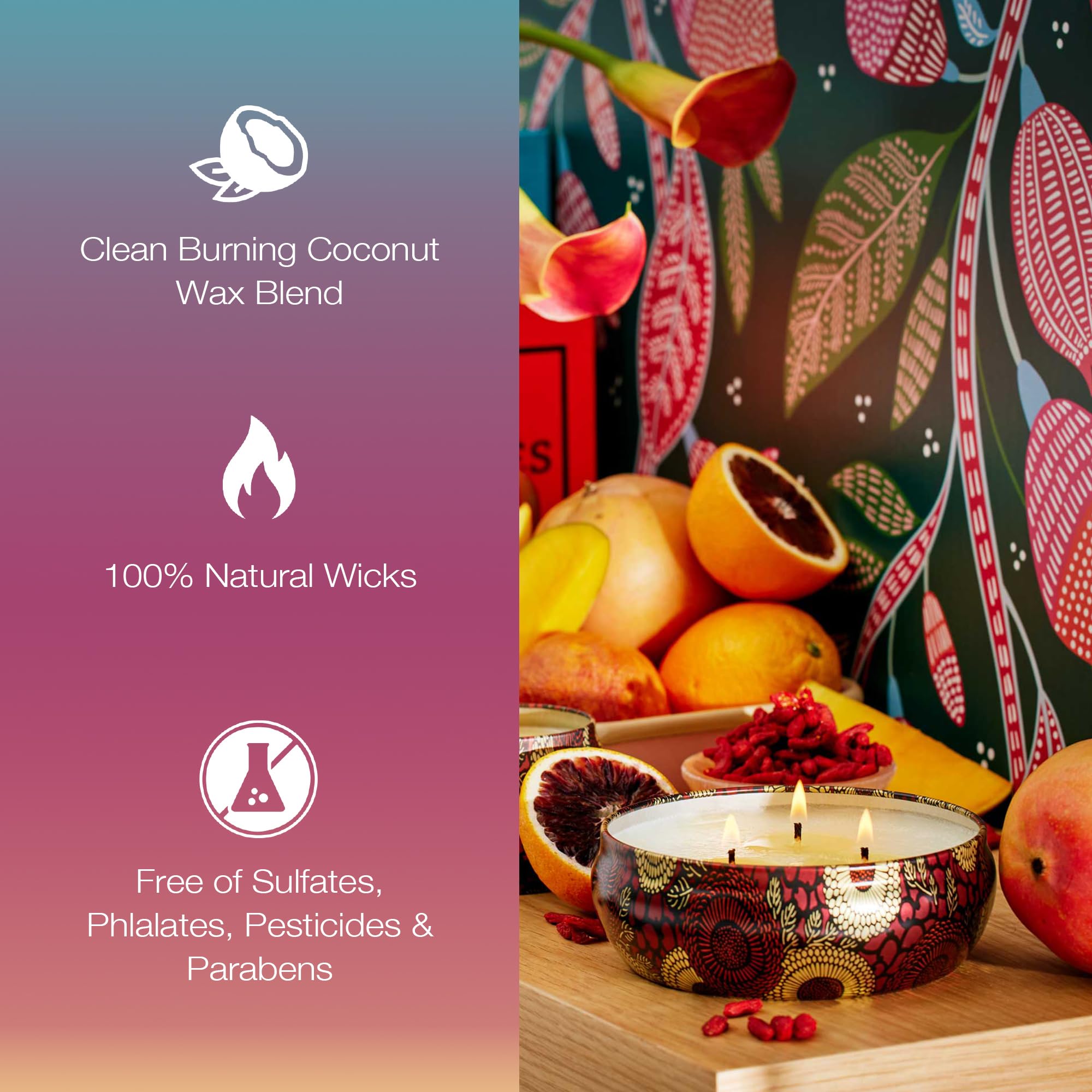 3 Wick Tin Candle - Goji Tarocco Orange by Voluspa for Unisex - 12 oz Candle