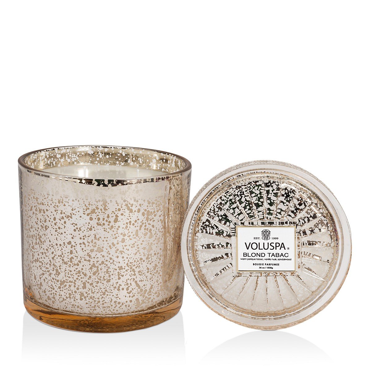 Voluspa Blond Tabac Candle | Grande Maison 3 Wick Glass | 36 Oz. | Coconut Wax for a Cleaner Burn