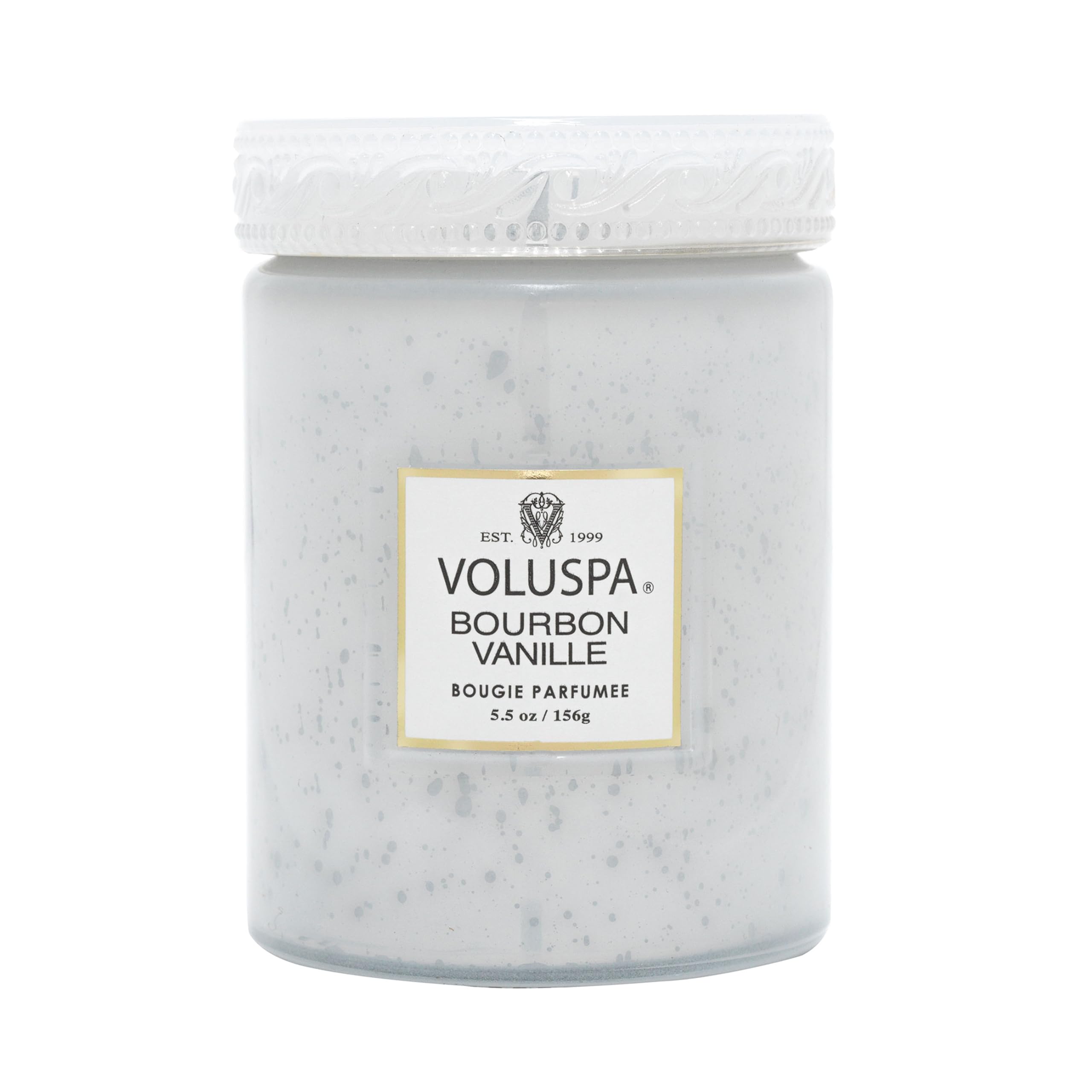 Voluspa Bourbon Vanille, Small Candle Jar, 5.5 Ounces, 50 Hour Burn Time, Coconut Wax for Clean Burning, Handcrafted in The USA