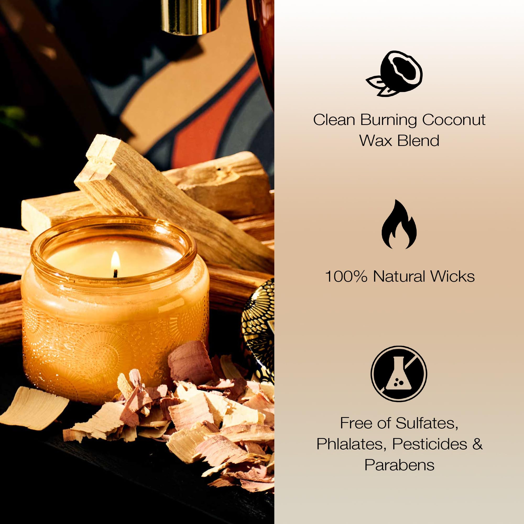 Voluspa Baltic Amber, Petite Candle Jar, 3.2 Ounce, 25 Hour Burn Time, Coconut Wax for Clean Burning, Handcrafted in the USA